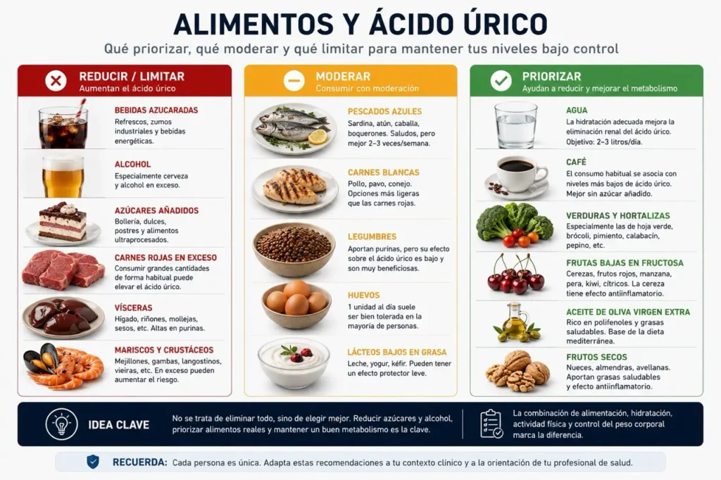 Alimentos y ácido úrico