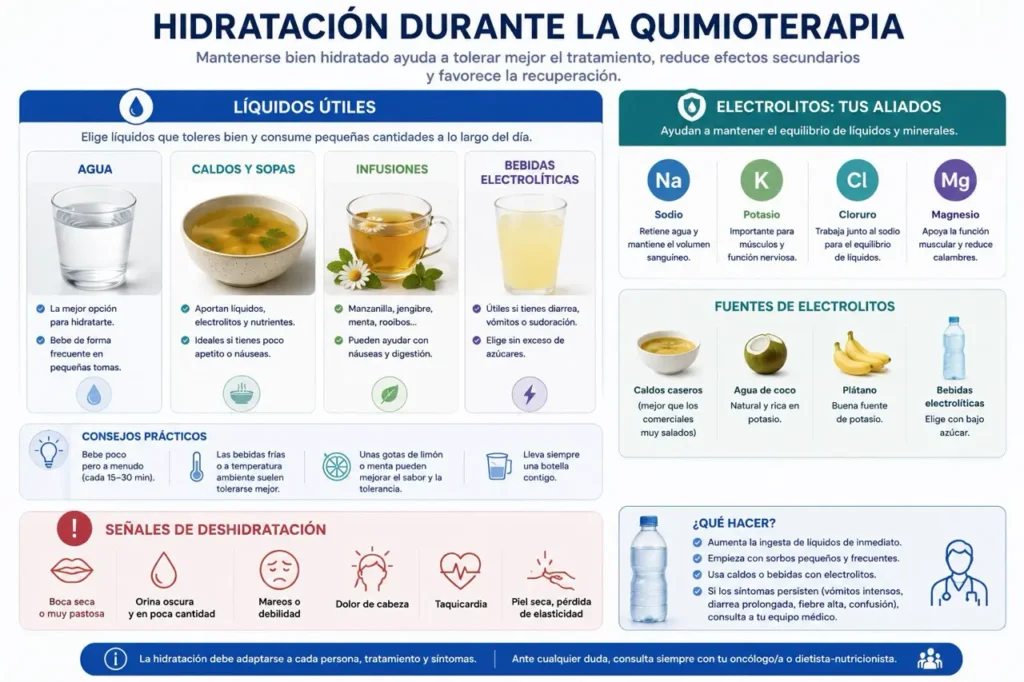 Hidratación durante la quimioterapia