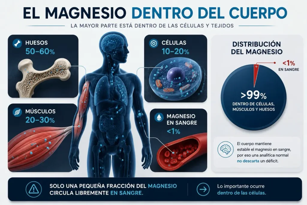 Magnesio intracelular vs magnesio en sangre
