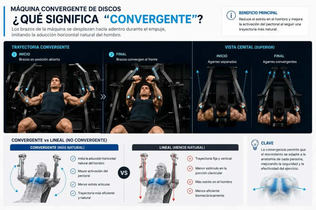 Máquina convergente de discos (Hammer Strength y similares)