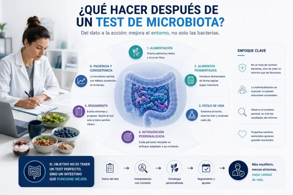 Qué hacer después de un test de microbiota