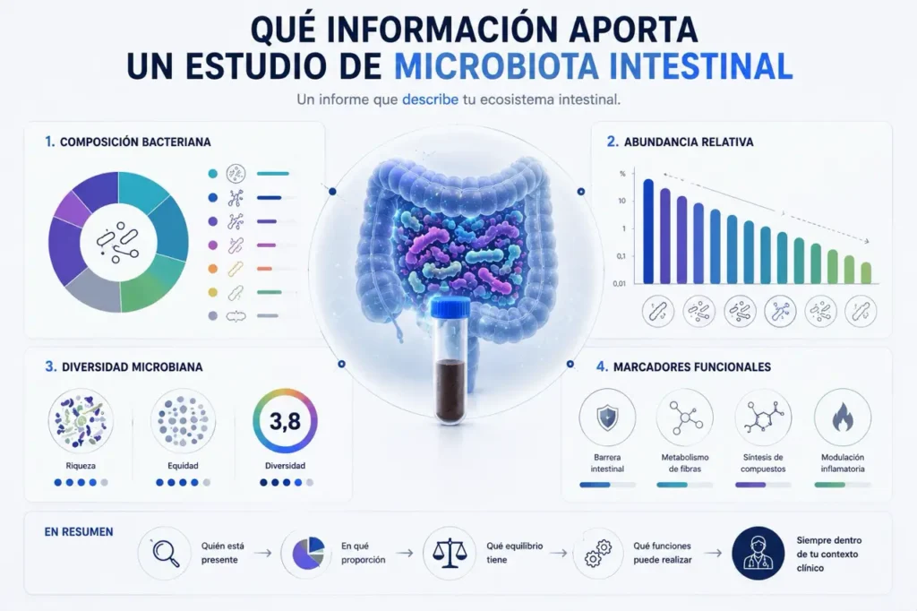 Qué información aporta un estudio de microbiota intestinal