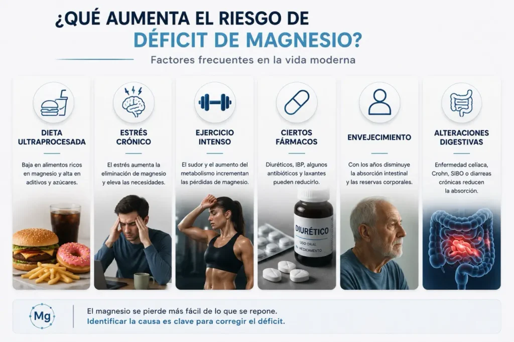 Síntomas de déficit de magnesio