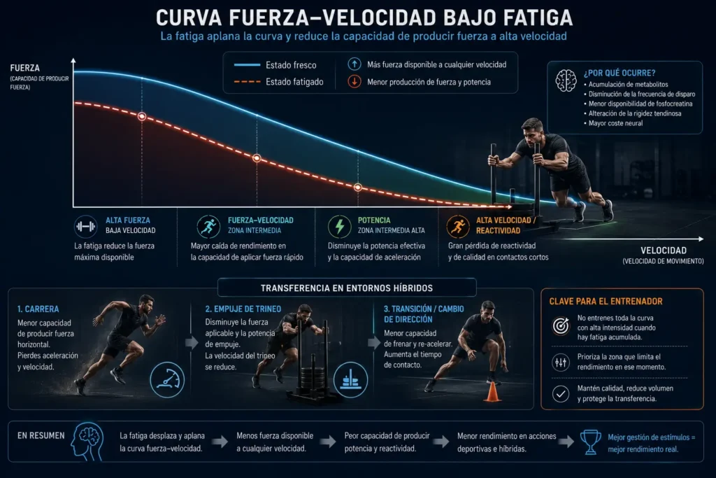 Transferencia bajo fatiga curva fuerza-velocidad