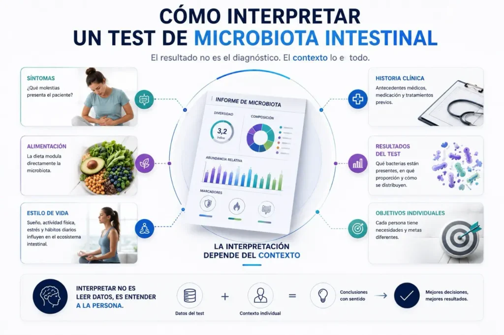 cómo interpretar un test de microbiota intestinal
