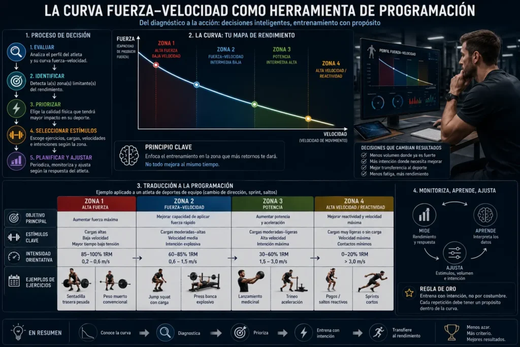 curva fuerza velocidad programación