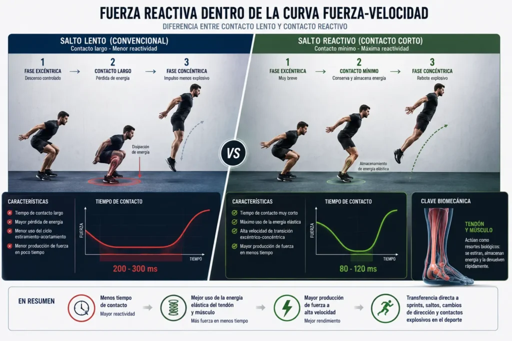 fuerza reactiva dónde se sitúa