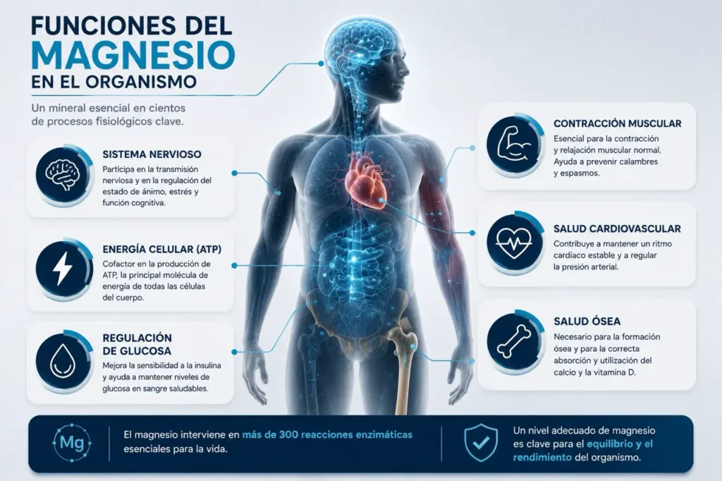 funciones del magnesio en el organismo
