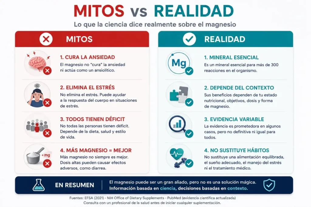 mitos y realidad magnesio