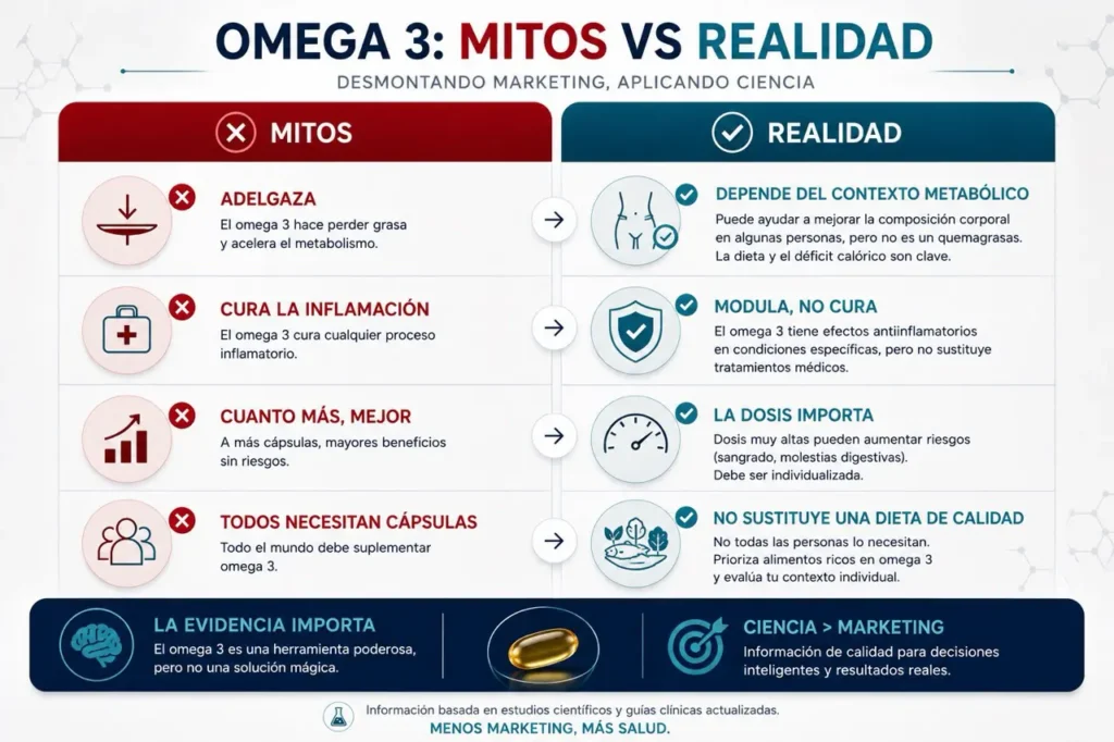 omega 3 mitos vs realidad