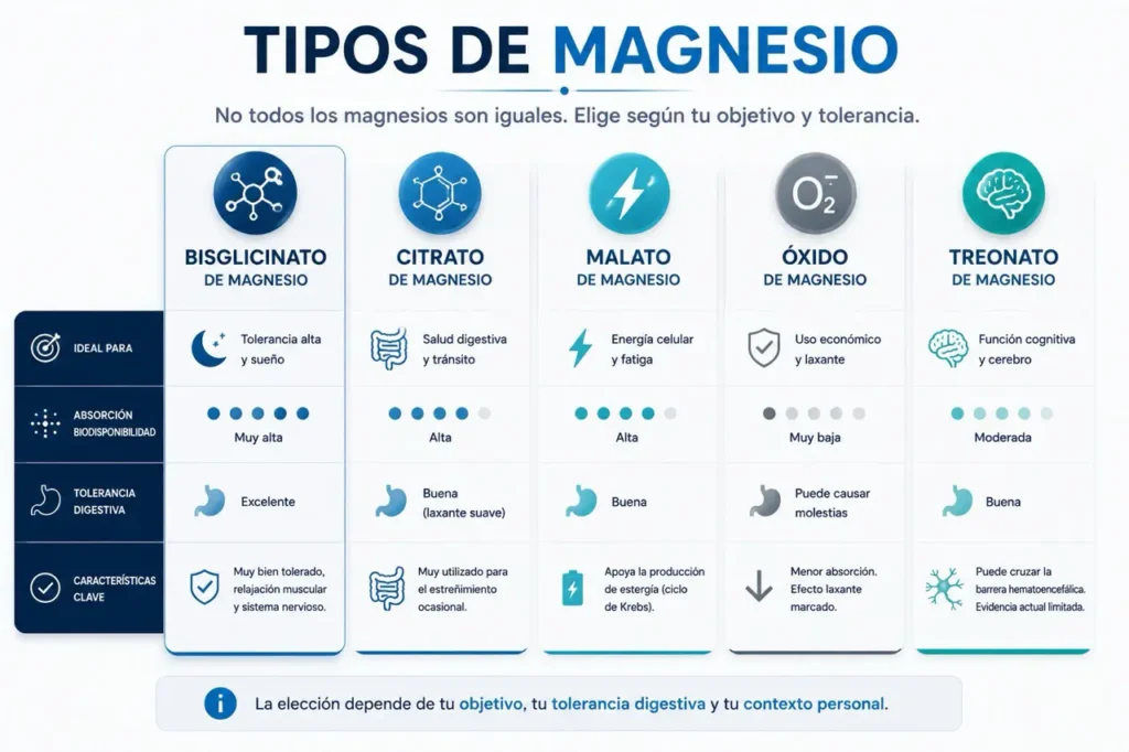 tipos de magnesio