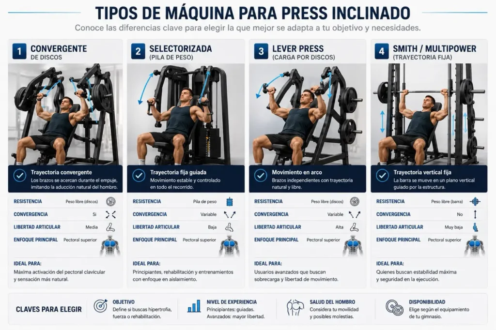 tipos de máquinas press inclinado