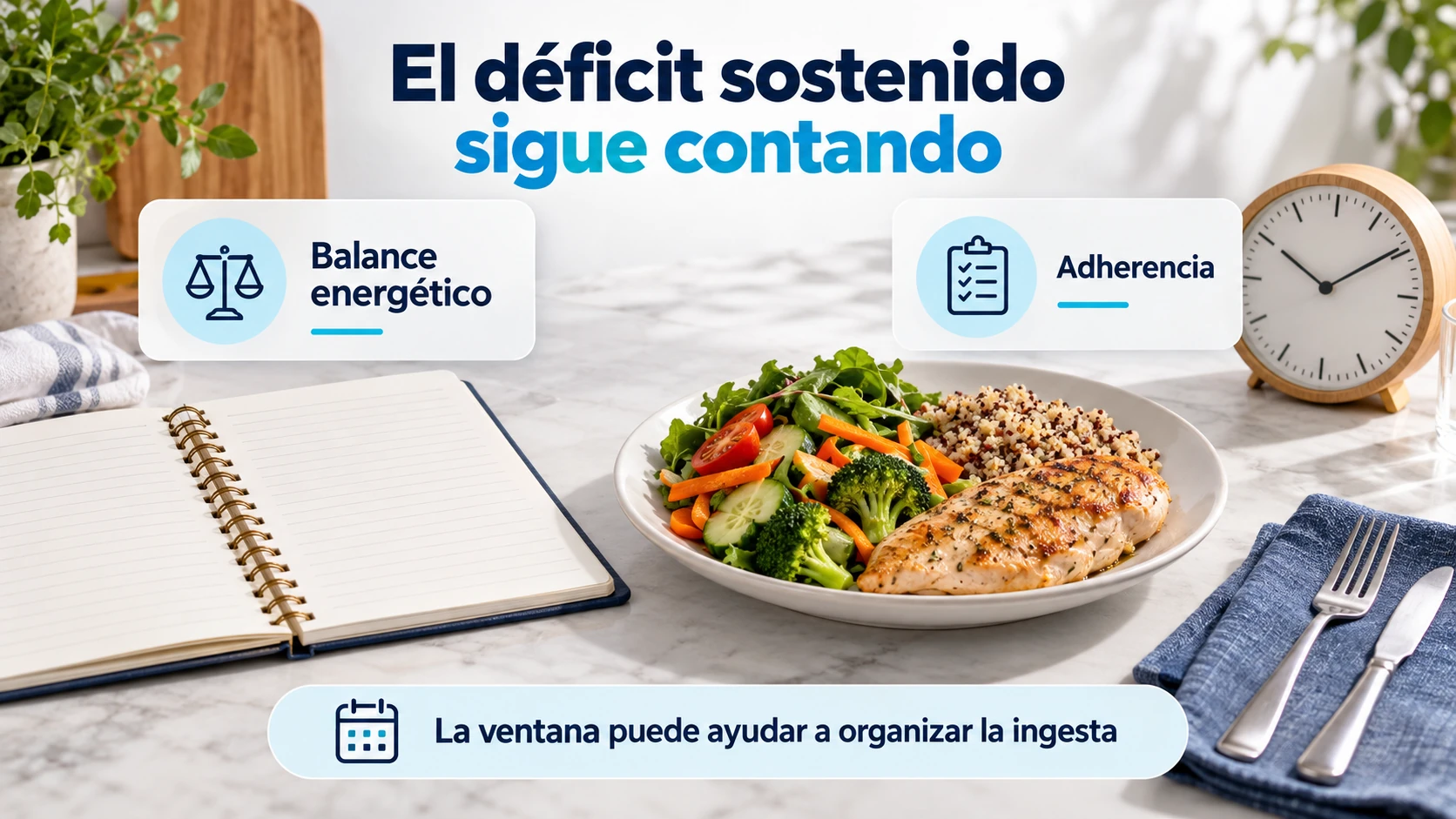 Una ventana de alimentación puede facilitar la adherencia, pero no garantiza por sí sola la pérdida de grasa.