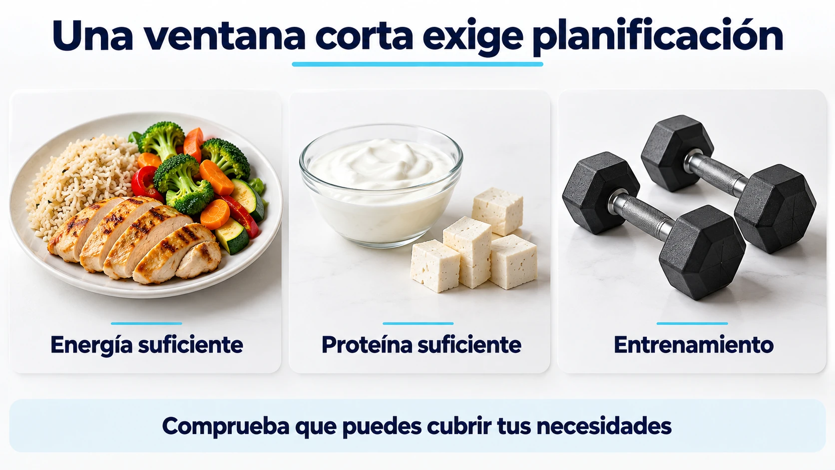 Al buscar ganancia muscular conviene comprobar que el horario permite cubrir energía, proteína y entrenamiento.