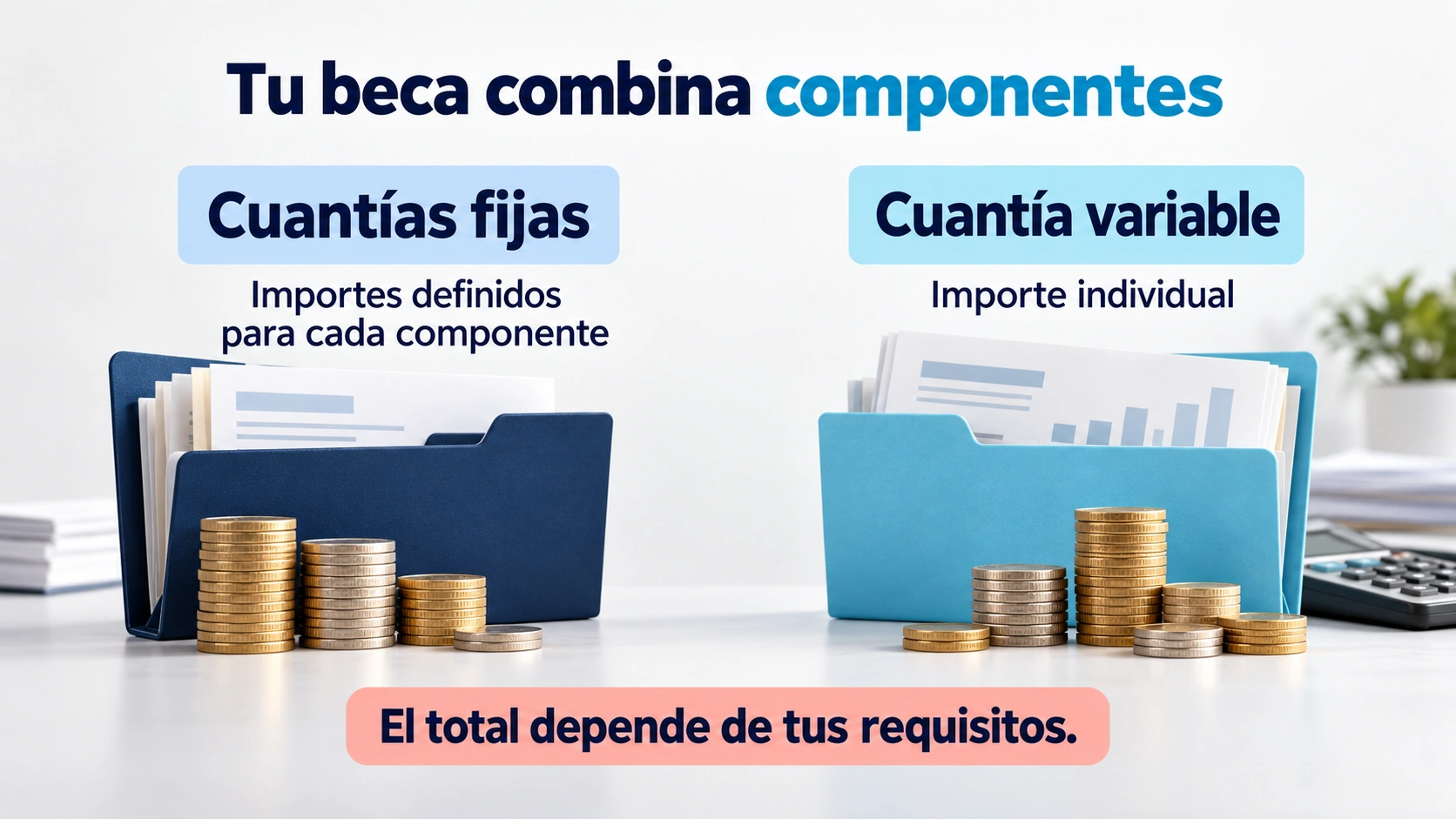 La Beca MEC puede combinar cuantías fijas y variable según los requisitos aplicables al estudiante.