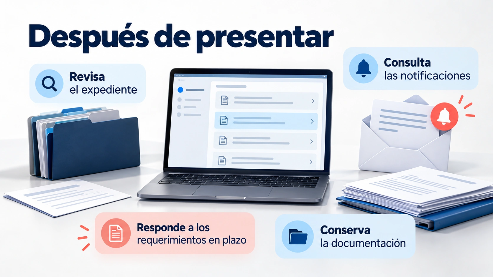 Seguimiento del expediente y de las notificaciones después de presentar la solicitud de beca.