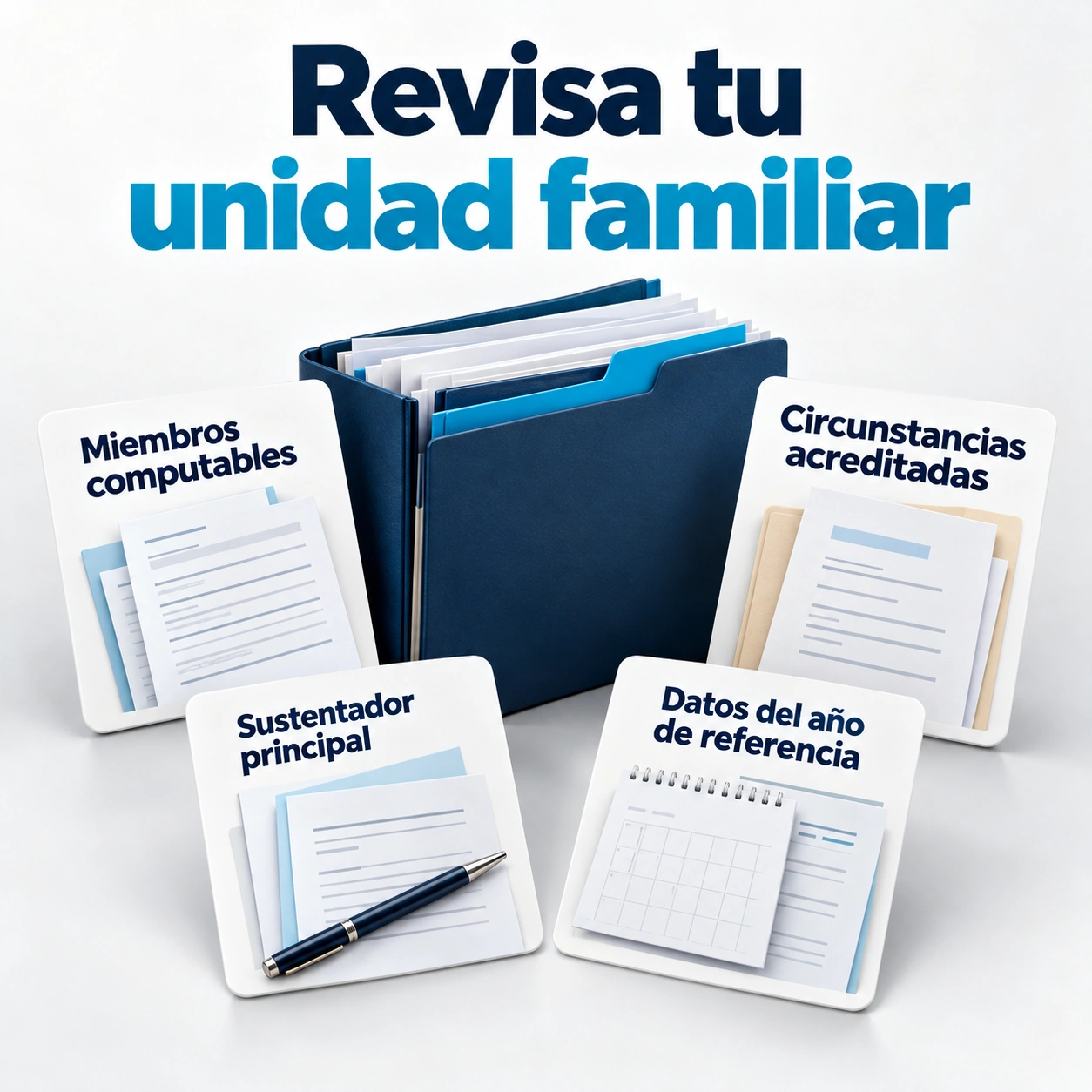 Datos de la unidad familiar y circunstancias acreditadas que deben comprobarse en la solicitud.