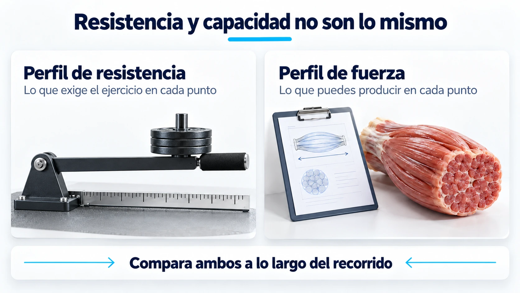 Distinguir lo que exige una máquina de lo que puede producir un músculo.