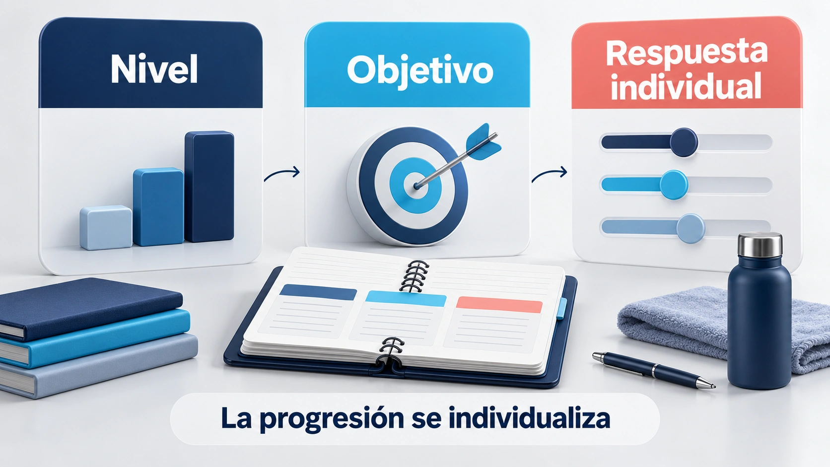 La elección de variantes depende del nivel, el objetivo y la respuesta individual, sin imponer una rutina fija por sexo.