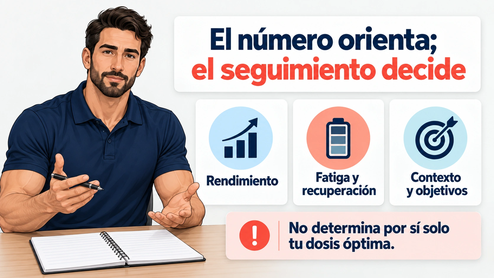 La puntuación se interpreta junto con el rendimiento, la fatiga y el contexto del entrenamiento.