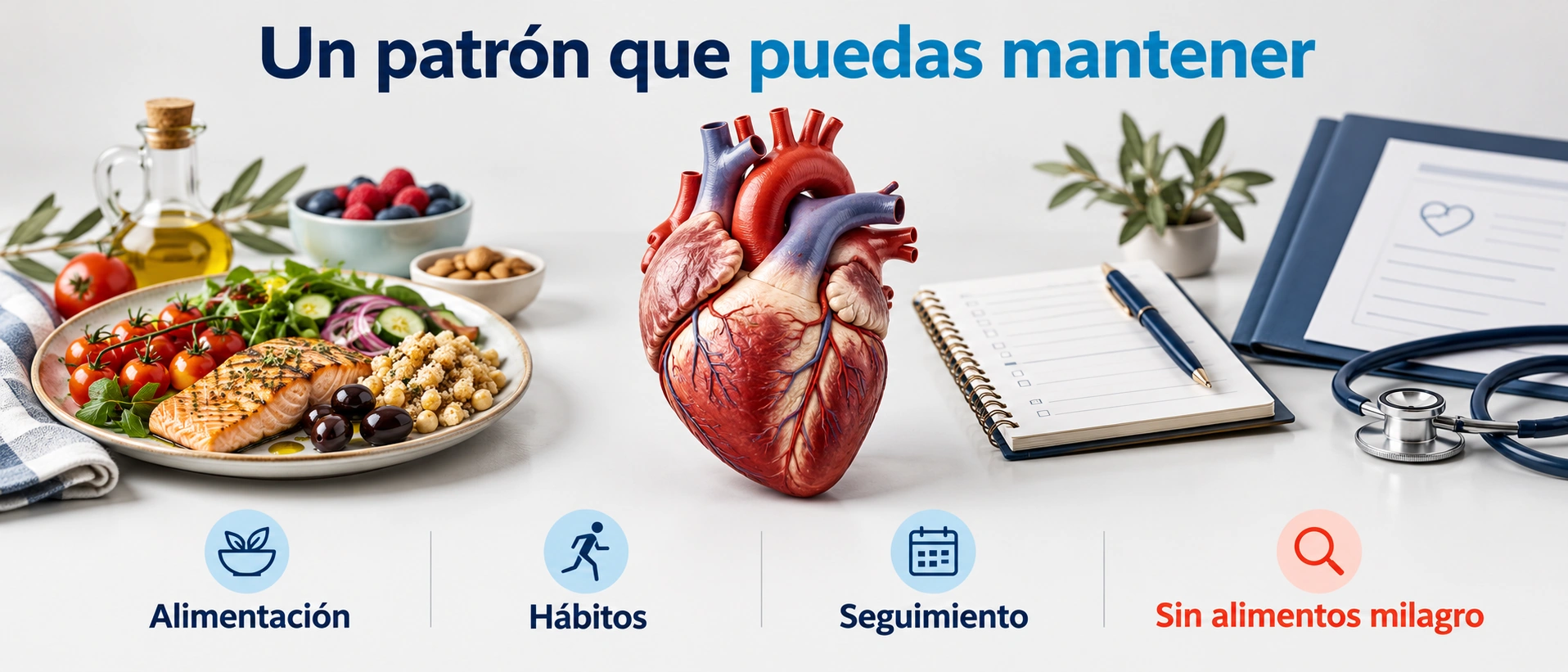 El cuidado cardiovascular se apoya en patrones alimentarios sostenibles y seguimiento de los factores de riesgo.