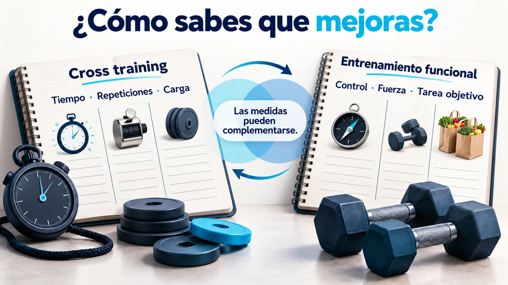 Medidas de progreso del cross training y del entrenamiento funcional según los objetivos del programa.