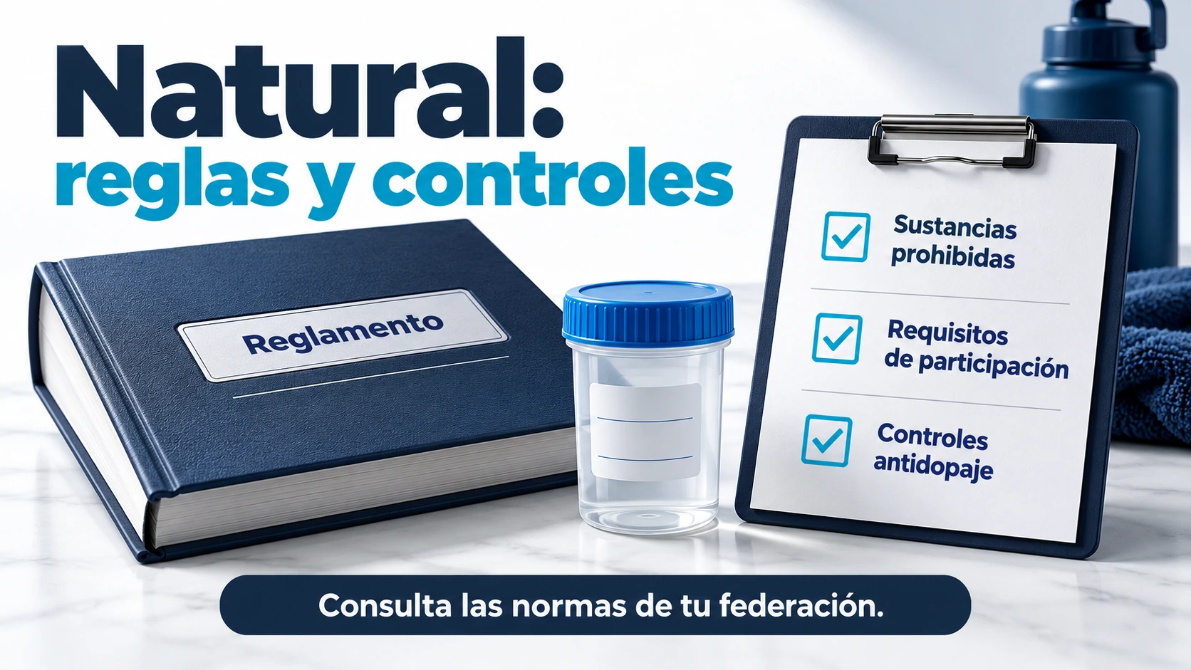 Reglamento, sustancias prohibidas, requisitos de participación y controles antidopaje en culturismo natural