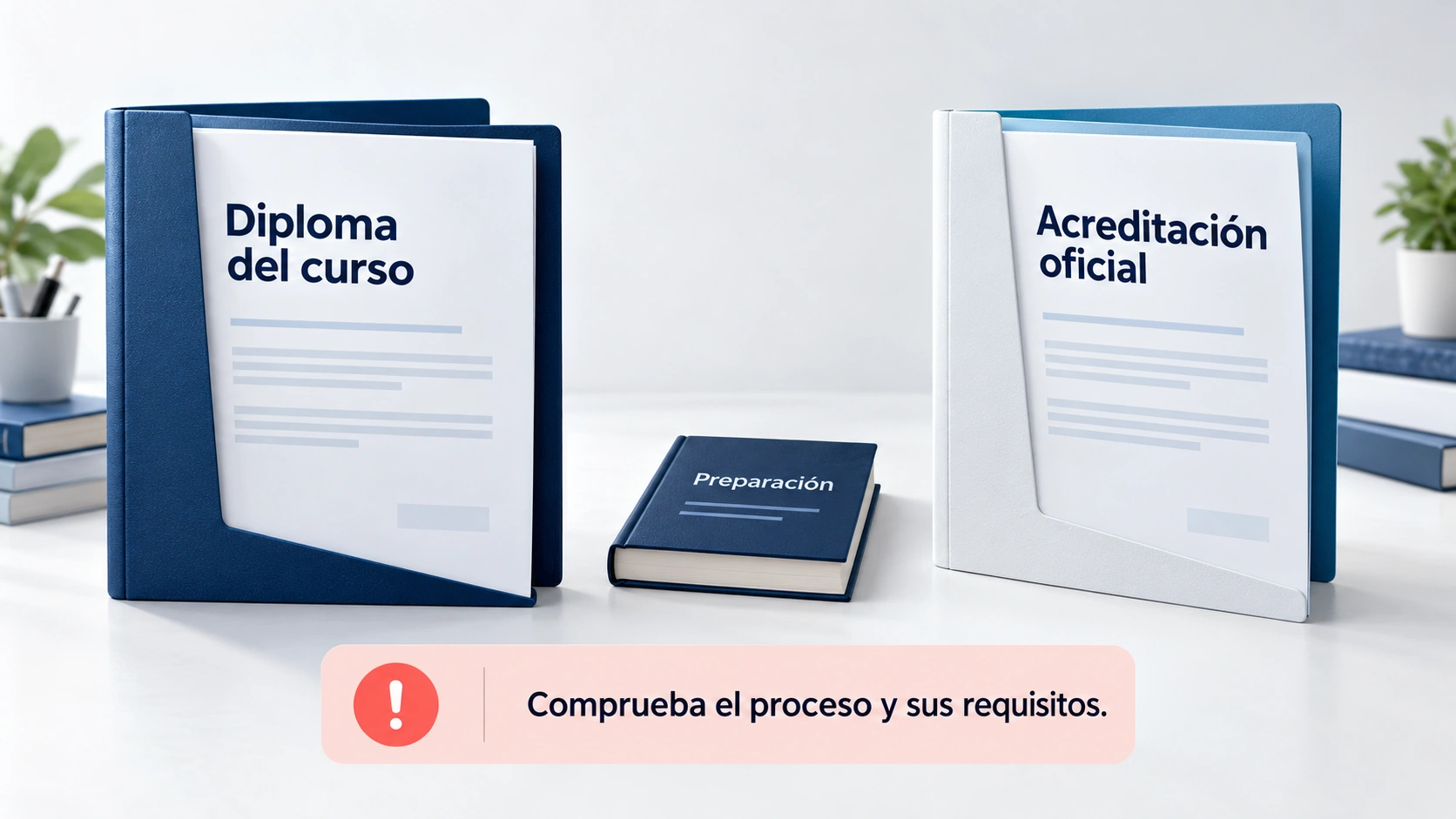 El diploma de un curso privado y una acreditación oficial son documentos distintos.