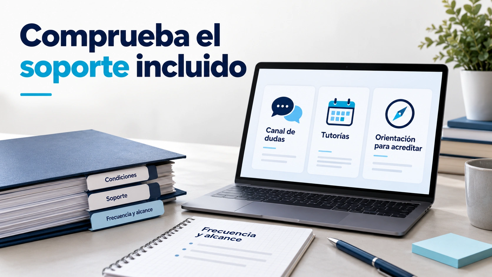 Conviene comprobar los canales de dudas, tutorías, orientación y alcance real del acompañamiento.