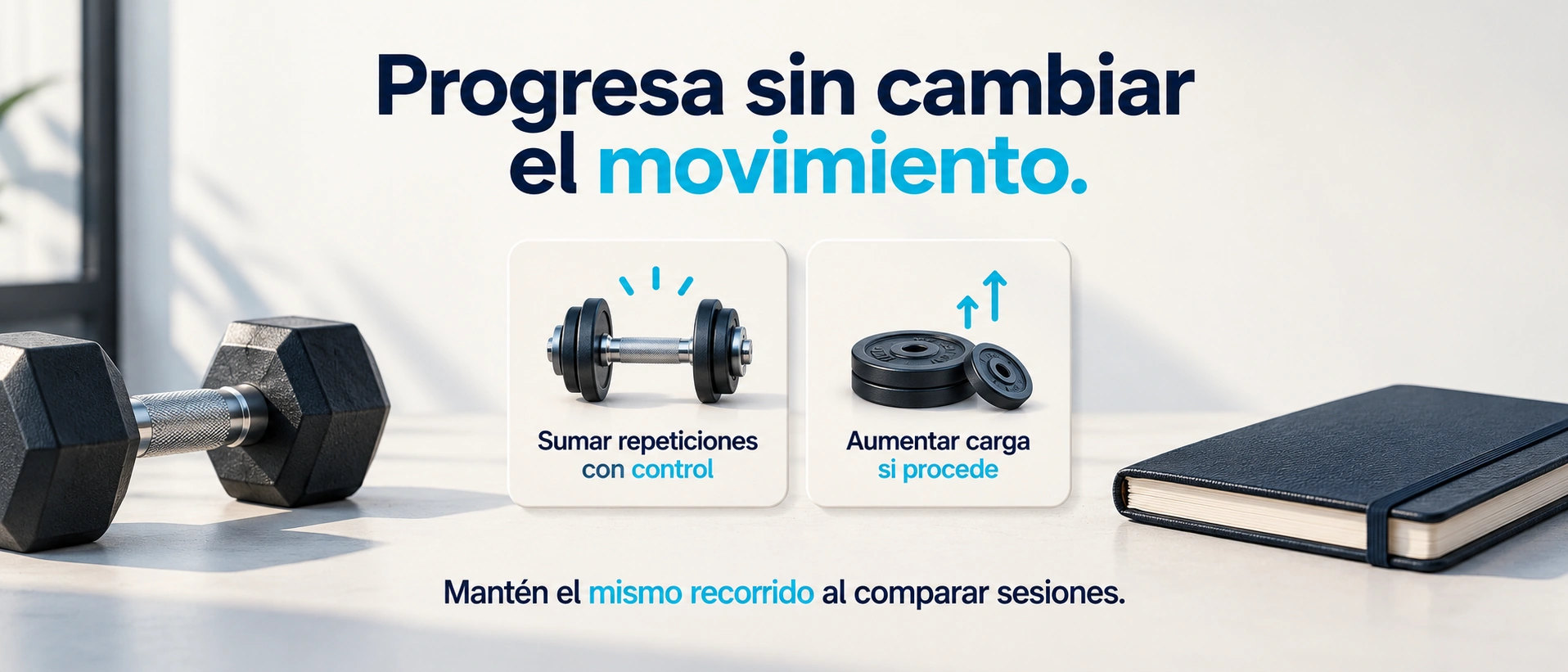 Doble progresión manteniendo el recorrido y la técnica de elevaciones laterales