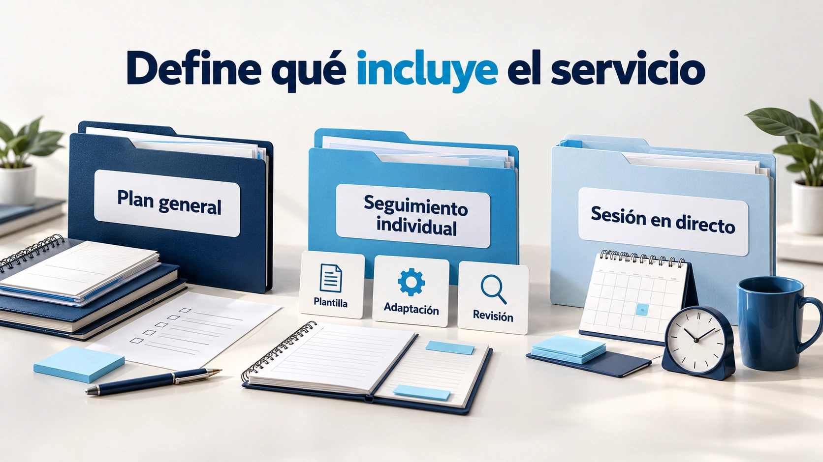Tres modelos de servicio se distinguen por su planificación, seguimiento y sesiones en directo.