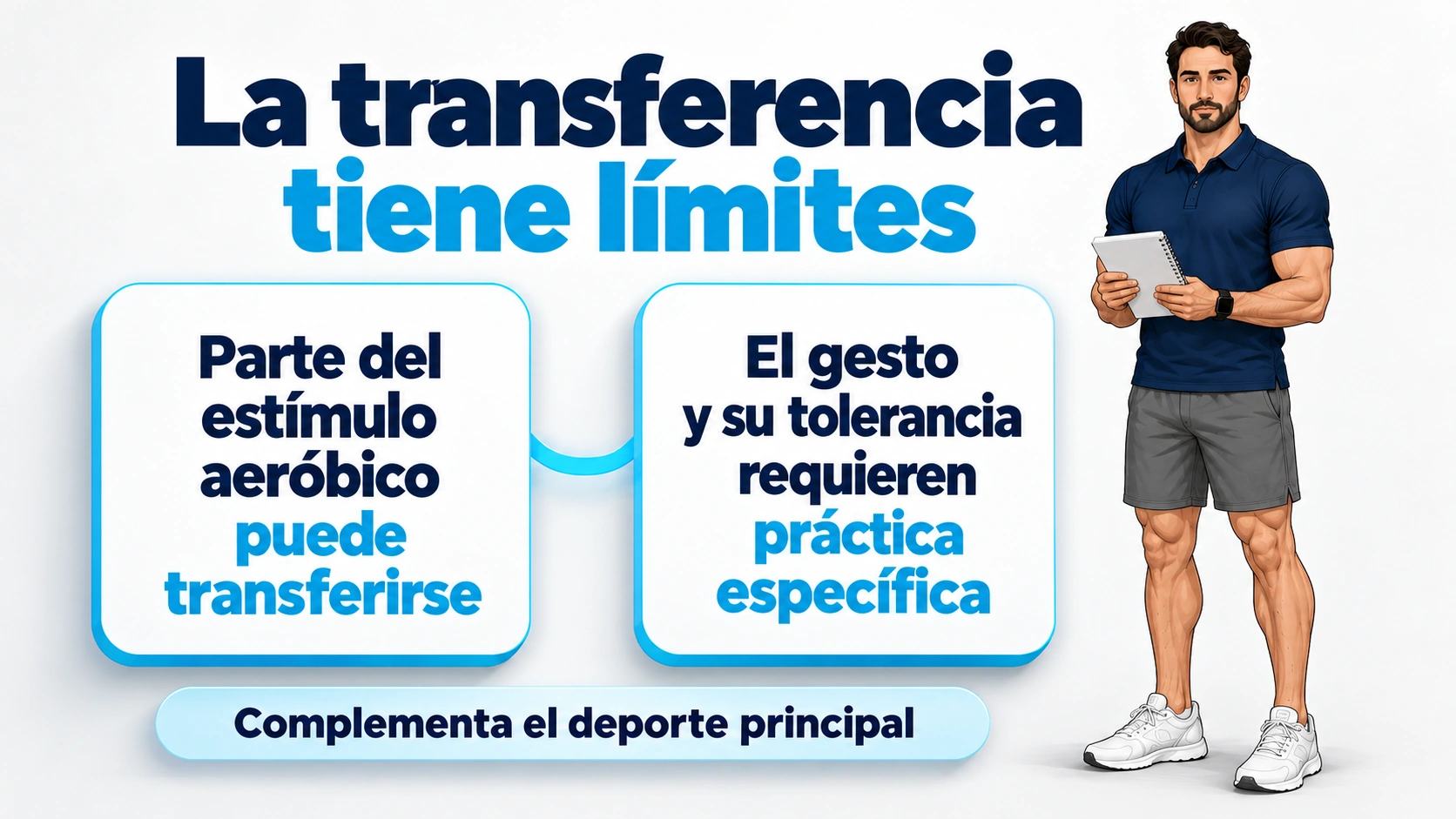 Entrenador diferencia la transferencia parcial del estímulo aeróbico y la necesidad de practicar el gesto del deporte principal