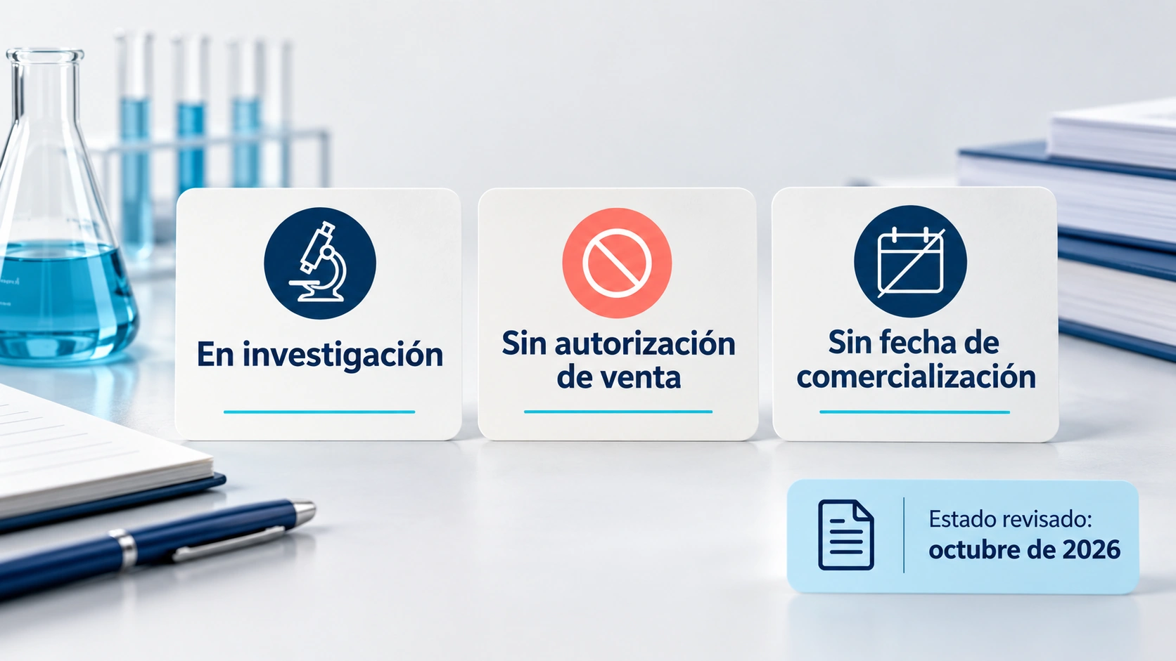 ENV-308 es un candidato en investigación sin autorización de venta ni fecha de comercialización