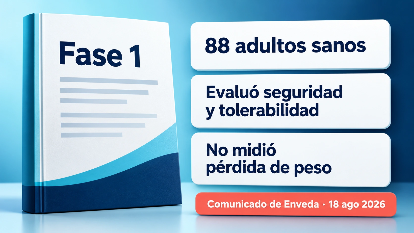 La fase 1 comunicada por Enveda incluyó 88 adultos sanos y no estaba diseñada para medir pérdida de peso