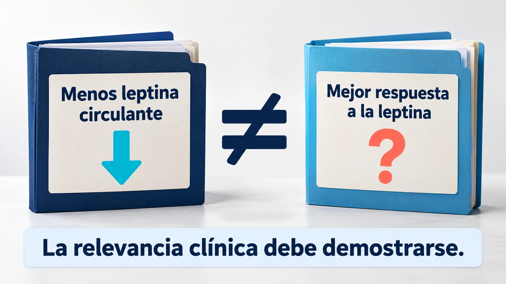 Reducir la leptina circulante no demuestra por sí solo una mejor sensibilidad ni un beneficio clínico