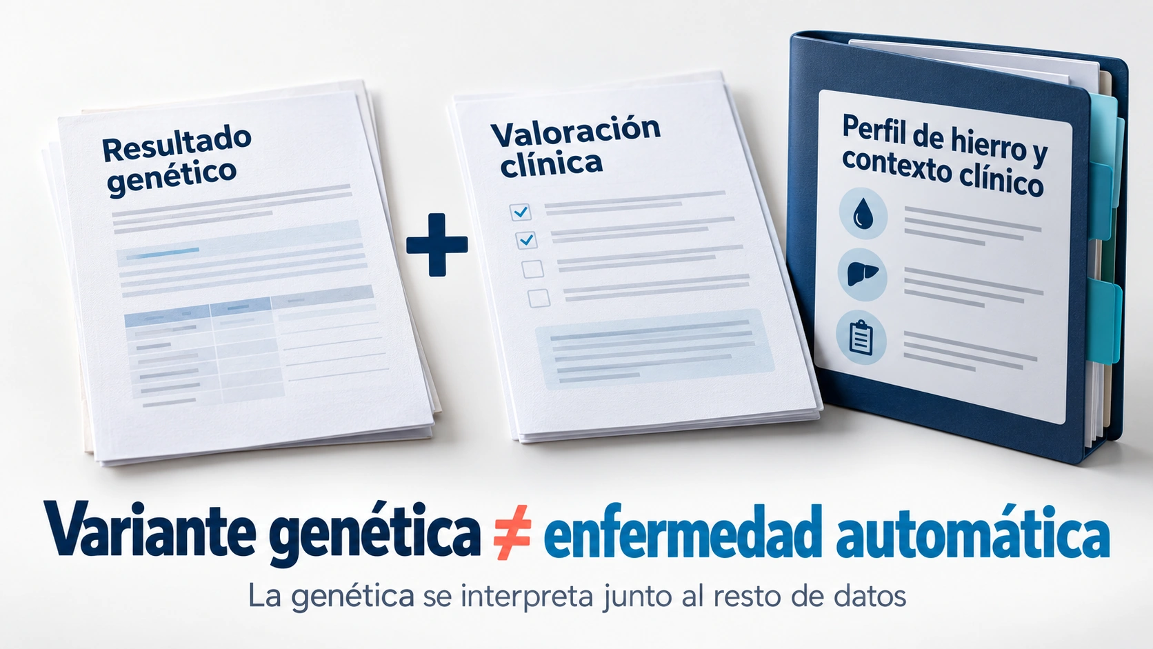 Una variante genética asociada a hemocromatosis no determina por sí sola enfermedad clínica