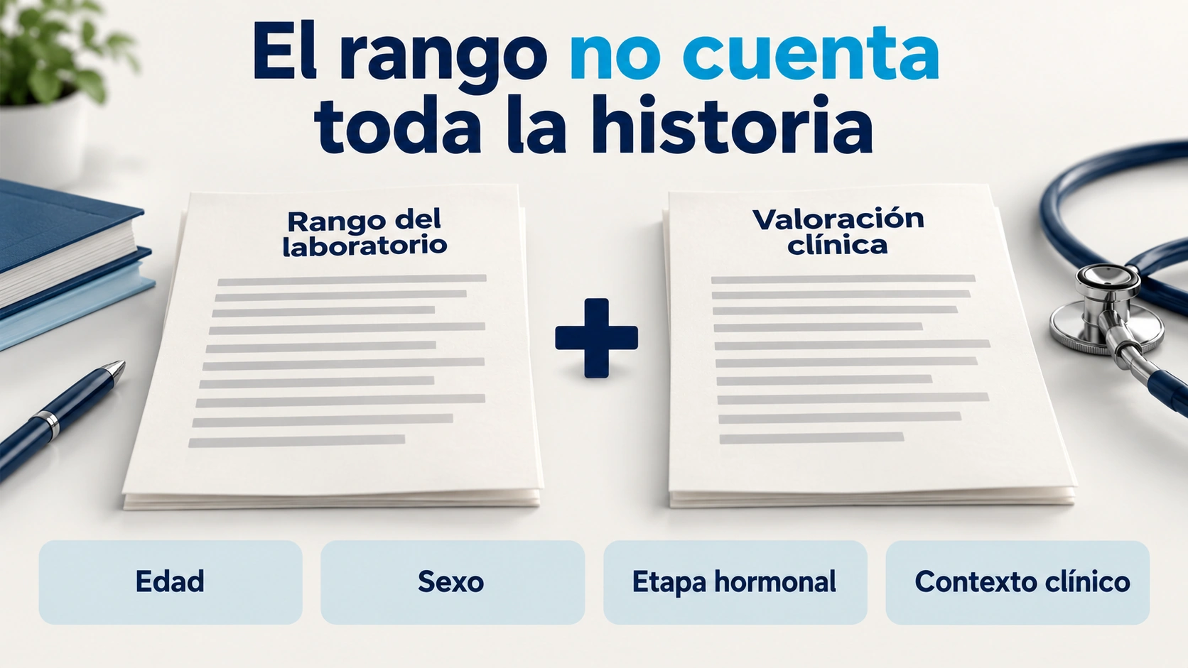 El rango del laboratorio no sustituye la interpretación según edad, sexo y contexto clínico