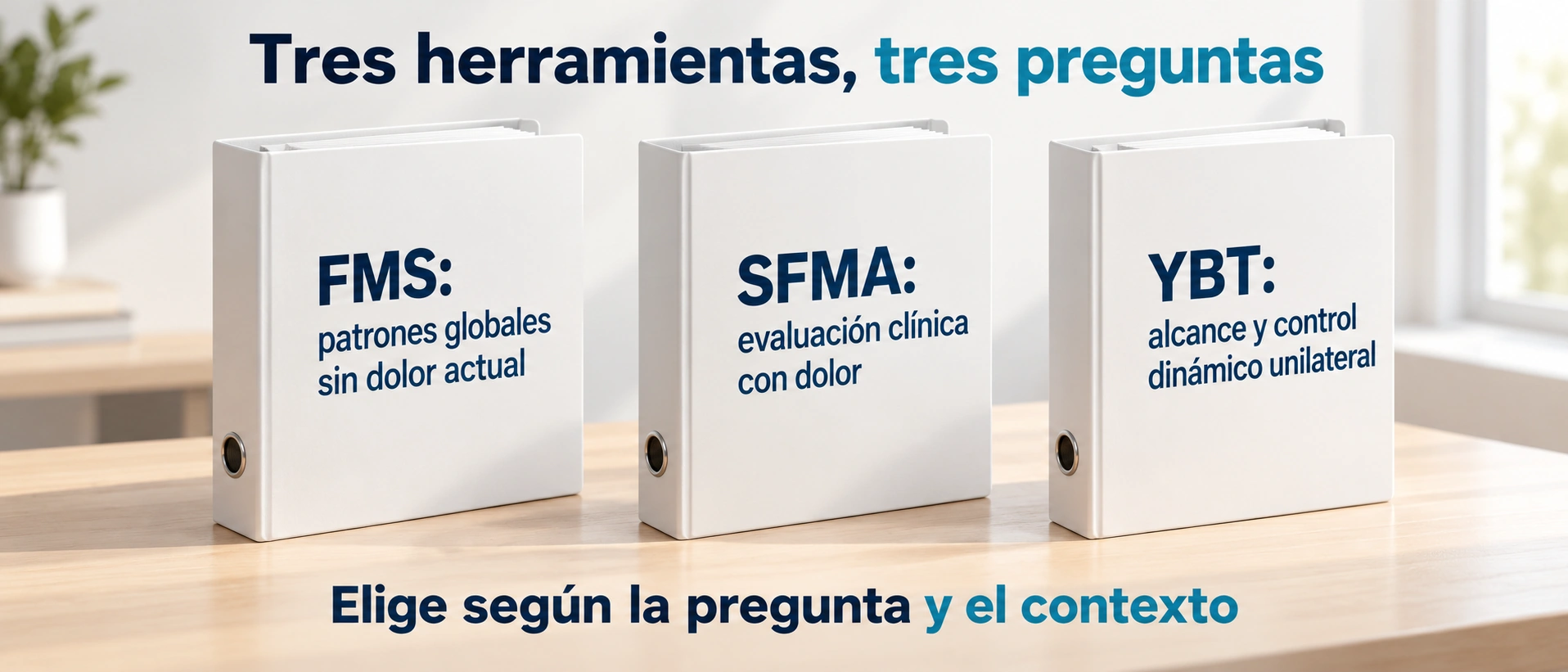 FMS, SFMA y YBT tienen objetivos y contextos distintos.