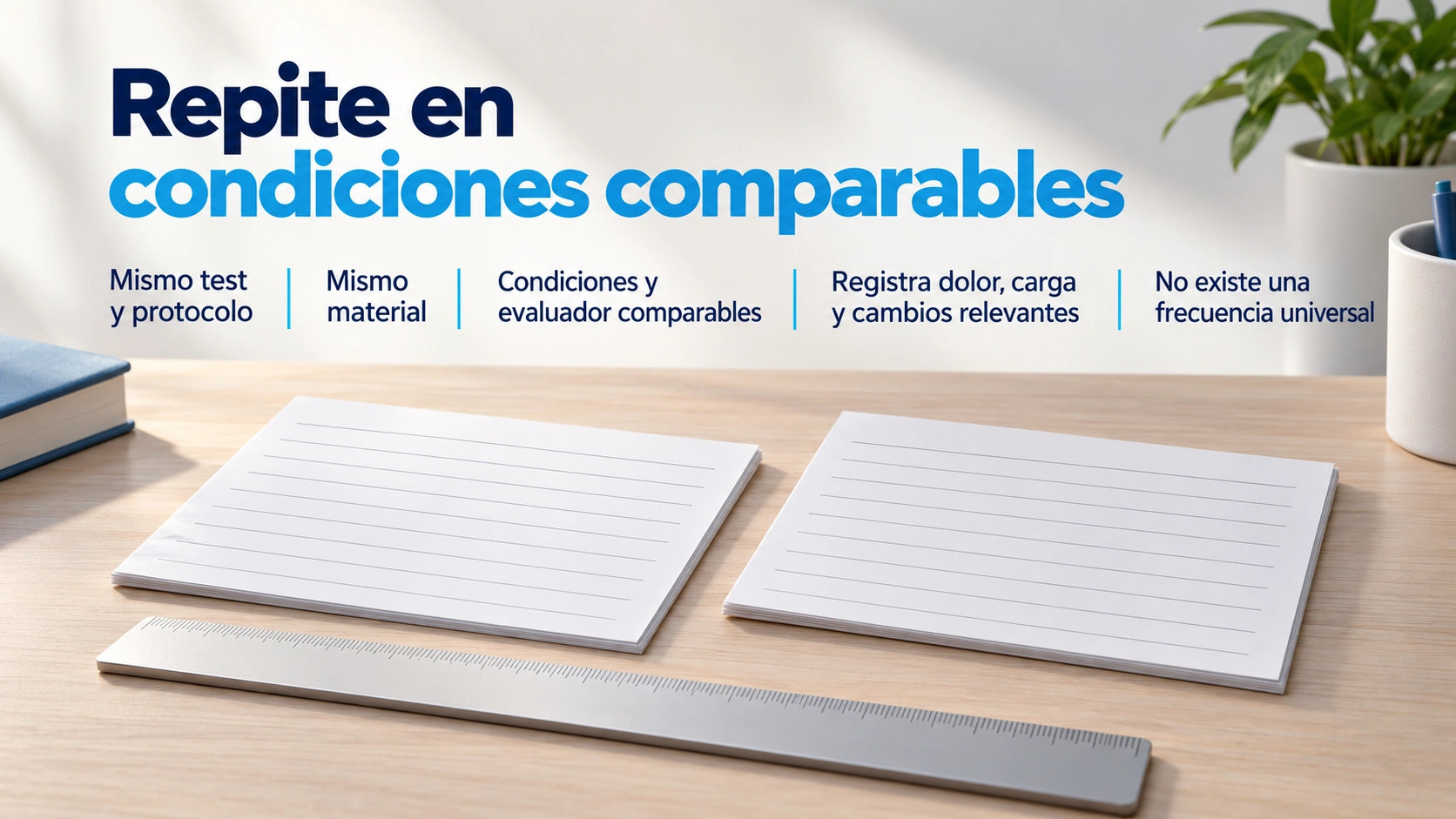 El seguimiento necesita protocolo y condiciones consistentes; no existe un intervalo universal.