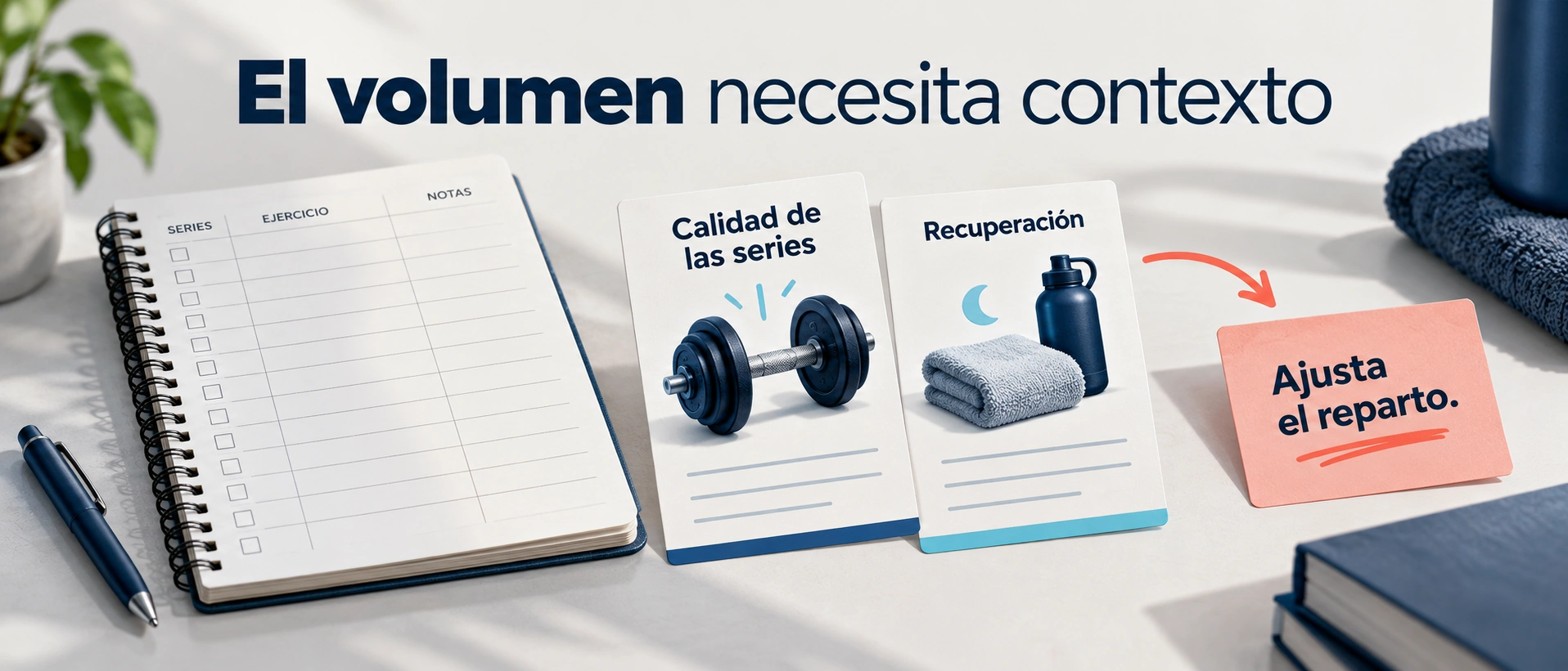 Una libreta de volumen se relaciona con la calidad de las series y la recuperación para ajustar su reparto.