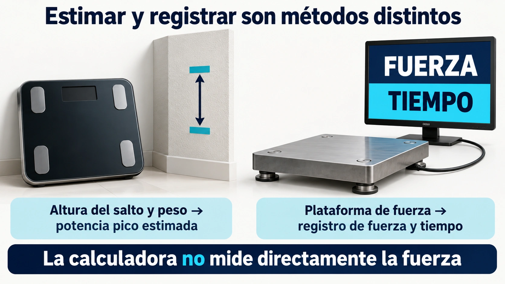 Una ecuación basada en altura y peso no sustituye los registros de una plataforma de fuerza