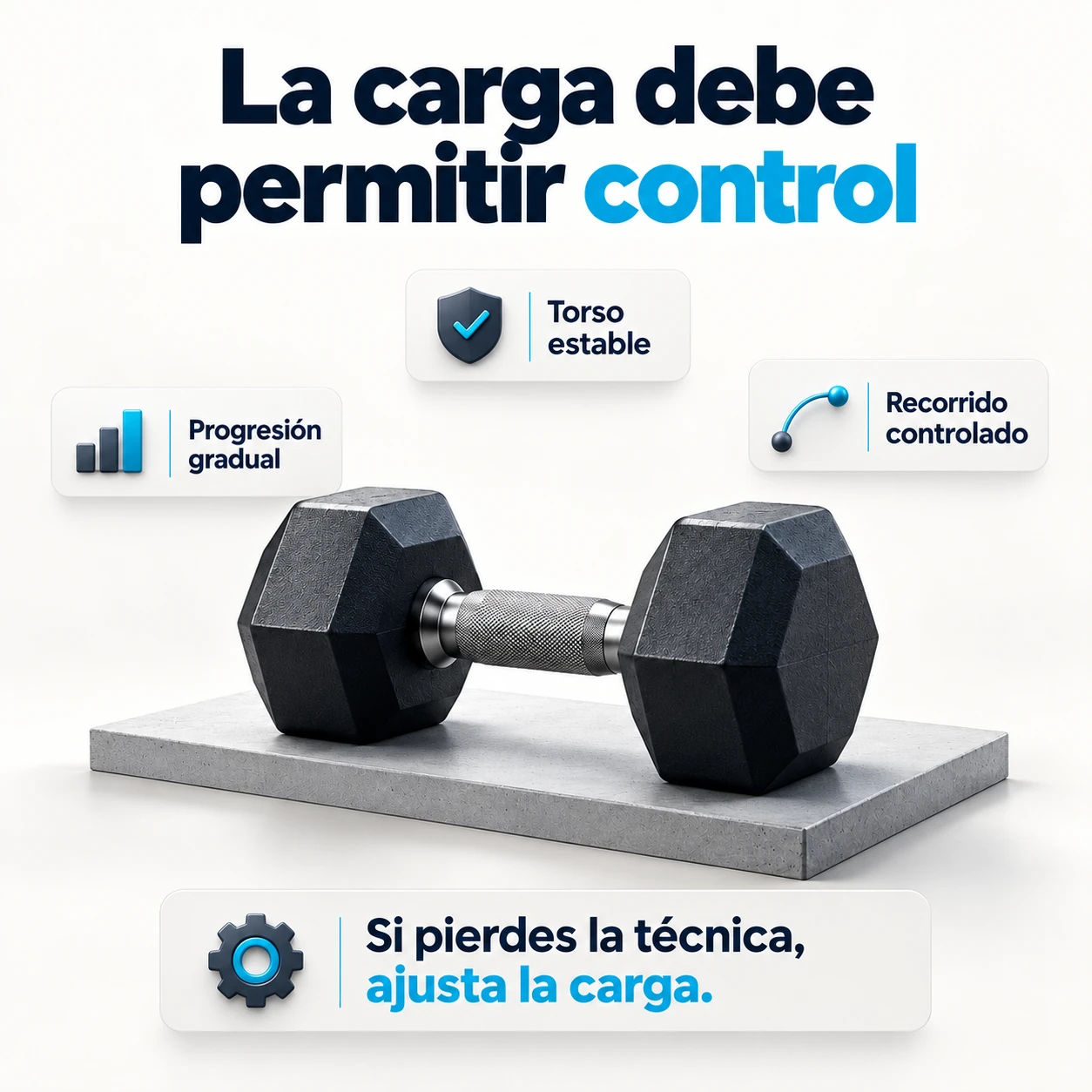 Criterios de control del movimiento para elegir la carga en ejercicios de hombro