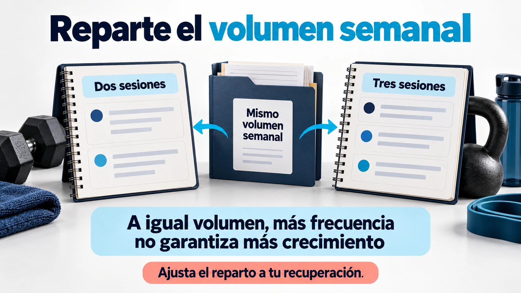 La frecuencia ayuda a repartir el volumen semanal y no demuestra más hipertrofia por sí sola