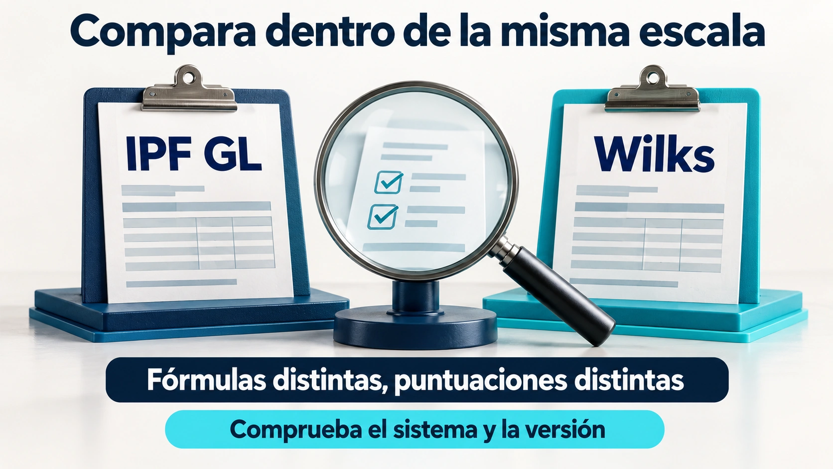 IPF GL y Wilks utilizan escalas distintas y sus puntuaciones no se comparan directamente