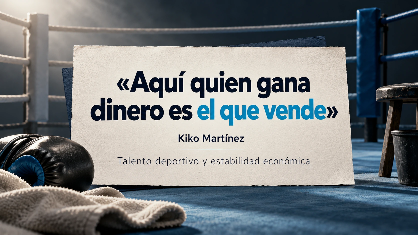 Cita de Kiko Martínez sobre la relación entre la capacidad de vender un combate y los ingresos en el boxeo profesional.