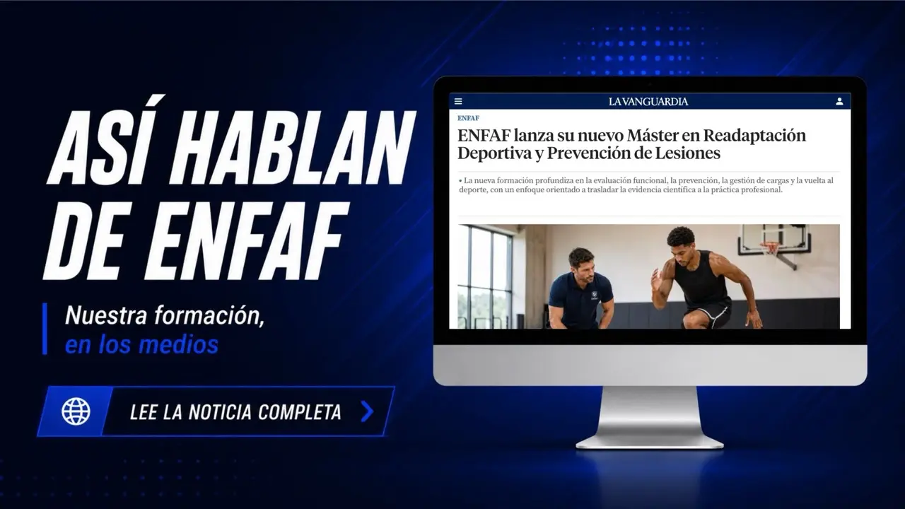 Portada de La Vanguardia sobre el nuevo Máster en Readaptación Deportiva y Prevención de Lesiones de ENFAF