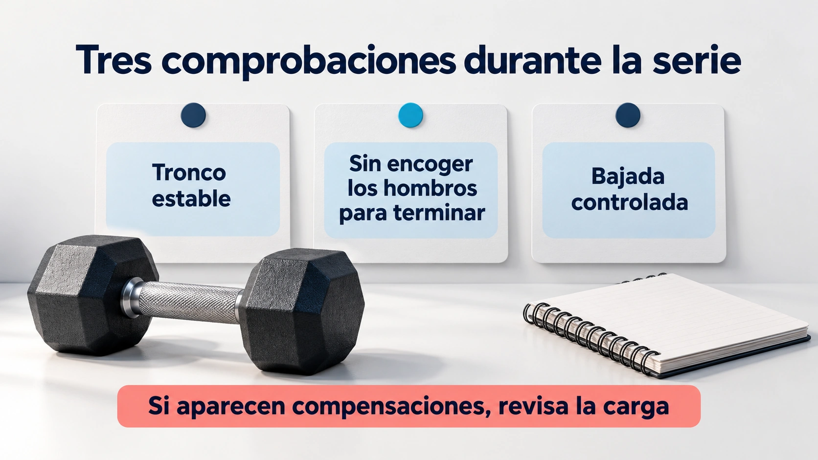 El control de tronco, hombro y bajada ayuda a detectar una carga excesiva