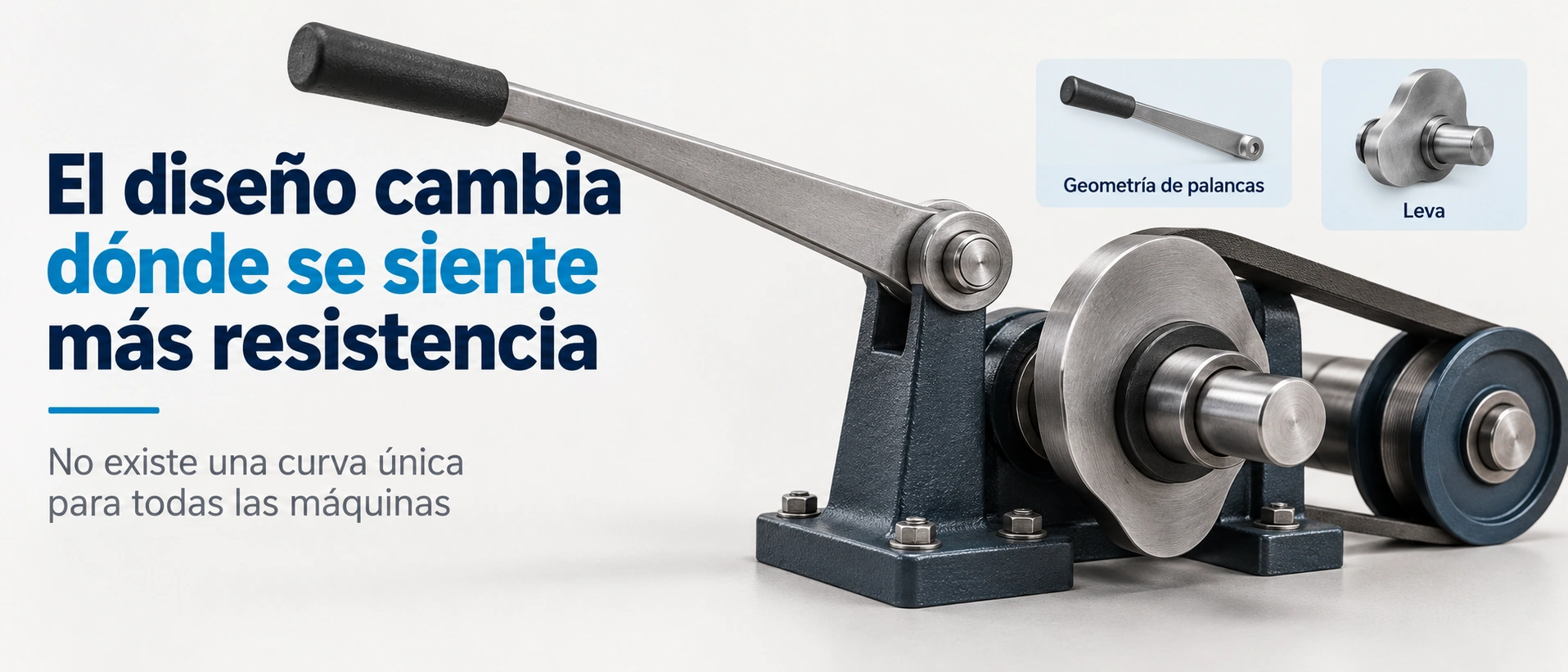 Influencia del diseño de palancas y levas en la resistencia de una máquina a lo largo del recorrido