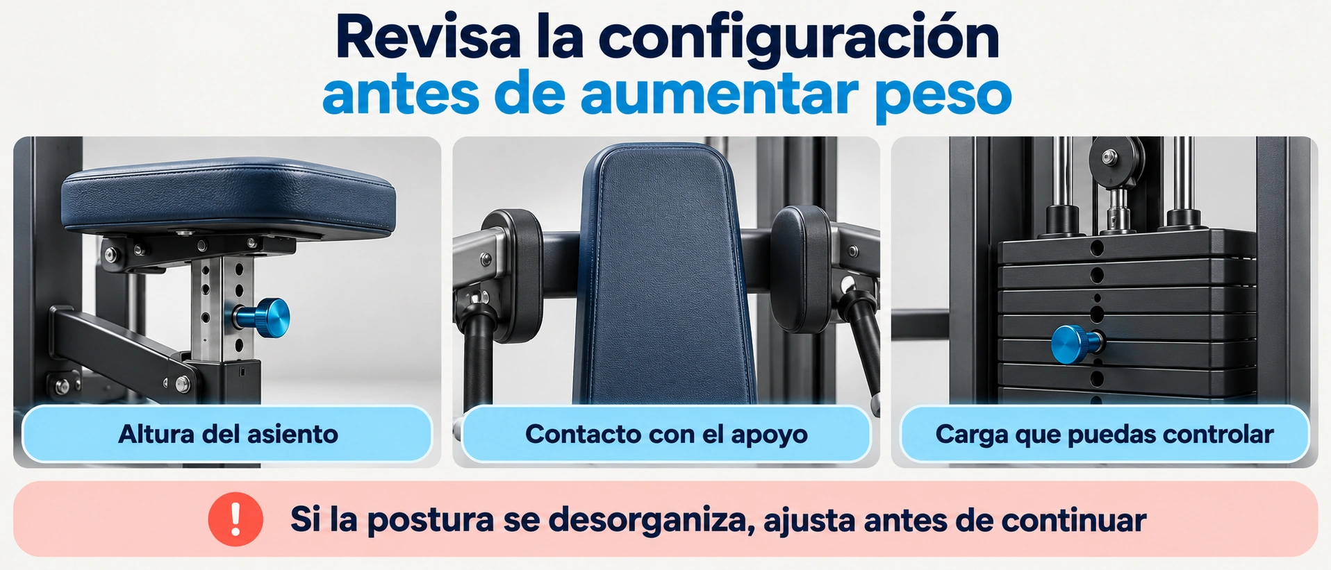 Tres comprobaciones técnicas para evitar compensaciones al hacer elevaciones laterales en máquina