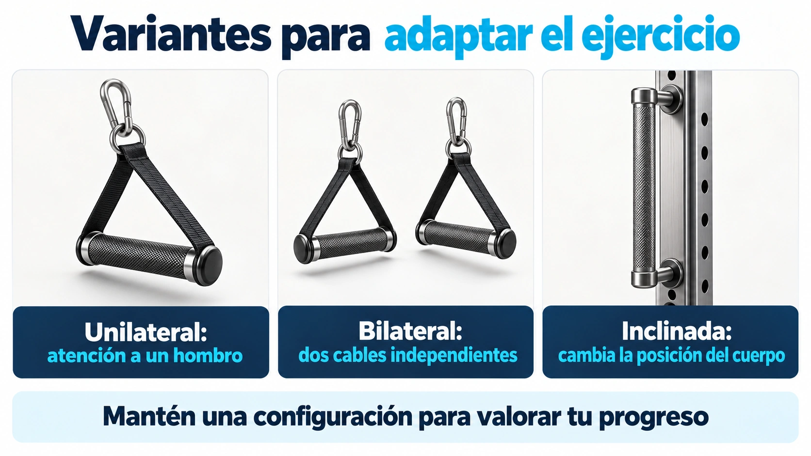 Unilateral, bilateral e inclinada cambian la configuración y la necesidad de estabilización
